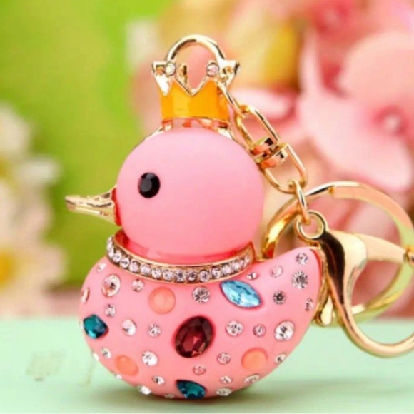 unknown Accessories - Rhinestone Duck key chain/bag charm New